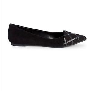 New Karl lagerfeld black quilted leather flats